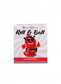 Стимулирующий презерватив-насадка Roll   Ball Strawberry - Sitabella - купить с доставкой в Набережных Челнах