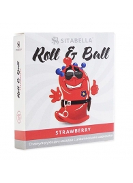 Стимулирующий презерватив-насадка Roll   Ball Strawberry - Sitabella - купить с доставкой в Набережных Челнах