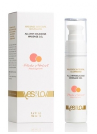 Универсальный массажный гель-смазка Allover Delicious Massage Gel с ароматом персика и аброкоса - 50 мл. - YESforLOV - купить с доставкой в Набережных Челнах