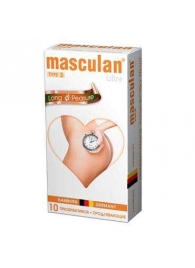 Розовые презервативы Masculan Ultra Long Pleasure с колечками, пупырышками и продлевающим эффектом - 10 шт. - Masculan - купить с доставкой в Набережных Челнах