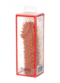 Телесная насадка на фаллос с имитацией шипов KOKOS Extreme Sleeve 07 - 14,7 см. - KOKOS - в Набережных Челнах купить с доставкой