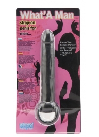 Чёрная насадка на пенис для анальной стимуляции WHATA MAN - 16 см. - Seven Creations - в Набережных Челнах купить с доставкой