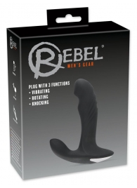 Черный вибромассажер простаты с функцией римминга Plug with Perineum Stimulator - 16,6 см. - Orion - в Набережных Челнах купить с доставкой