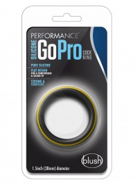 Черно-желтое силиконовое эрекционное кольцо Silicone Go Pro Cock Ring - Blush Novelties - в Набережных Челнах купить с доставкой