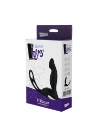 Черный вибромассажер простаты P-PLEASER W ERECTION ENHANCE - Dream Toys - в Набережных Челнах купить с доставкой