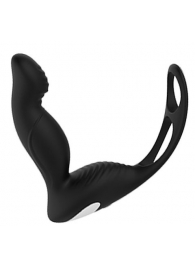 Черный вибромассажер простаты P-PLEASER W ERECTION ENHANCE - Dream Toys - в Набережных Челнах купить с доставкой