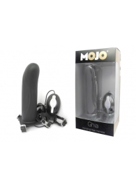 Черный страпон с вибратором Mojo Ghia - Seven Creations - купить с доставкой в Набережных Челнах