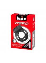 Чёрное эрекционное виброкольцо Luxe VIBRO  Африканский Эль Дьябло  + презерватив - Luxe - в Набережных Челнах купить с доставкой