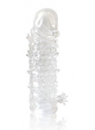Закрытая прозрачная рельефная насадка Crystal sleeve - 13 см. - Erowoman-Eroman - в Набережных Челнах купить с доставкой