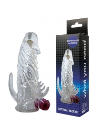 Закрытая прозрачная вибронасадка на пенис Crystal Sleeve Vibe - Erowoman-Eroman - в Набережных Челнах купить с доставкой