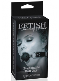 Черный кляп с дырочками Breathable Ball Gag - Pipedream - купить с доставкой в Набережных Челнах