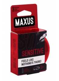 Ультратонкие презервативы в железном кейсе MAXUS Sensitive - 3 шт. - Maxus - купить с доставкой в Набережных Челнах