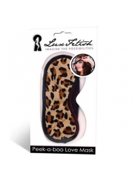 Леопардовая маска на глаза Peek-a-Boo - Lux Fetish - купить с доставкой в Набережных Челнах
