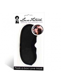 Черная маска на глаза Peek-a-Boo - Lux Fetish - купить с доставкой в Набережных Челнах