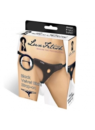 Черные плюшевые трусики для страпона - Lux Fetish - купить с доставкой в Набережных Челнах