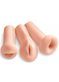 Комплект из 3 мастурбаторов All 3 Holes: вагина, анус, ротик - Pipedream - в Набережных Челнах купить с доставкой