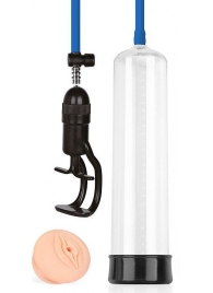 Прозрачная вакуумная помпа Sex Expert с насадкой-вагиной - Sex Expert - в Набережных Челнах купить с доставкой