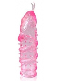 Закрытая рельефная насадка Crystal sleeve snakes в виде змеи с усиками - 14 см. - Erowoman-Eroman - в Набережных Челнах купить с доставкой