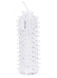 Закрытая рельефная насадка Crystal sleeve с усиками - 12 см. - Erowoman-Eroman - в Набережных Челнах купить с доставкой