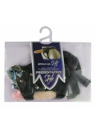 Черный пояс-трусики с двумя насадками Soft-Dolli - 16,5 и 10,5 см. - LOVETOY (А-Полимер) - купить с доставкой в Набережных Челнах