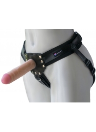 Черный пояс-трусики с двумя насадками  Экзотик-Linda  - 15,5 и 10,5 см. - LOVETOY (А-Полимер) - купить с доставкой в Набережных Челнах