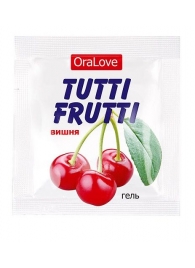 Пробник гель-смазки Tutti-frutti с вишнёвым вкусом - 4 гр. - Биоритм - купить с доставкой в Набережных Челнах