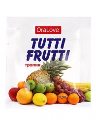 Пробник гель-смазки Tutti-frutti со вкусом тропических фруктов - 4 гр. - Биоритм - купить с доставкой в Набережных Челнах