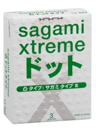 Презервативы Sagami Xtreme SUPER DOTS с точками - 3 шт. - Sagami - купить с доставкой в Набережных Челнах