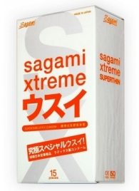 Ультратонкие презервативы Sagami Xtreme SUPERTHIN - 15 шт. - Sagami - купить с доставкой в Набережных Челнах