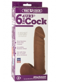 Насадка-мулат для трусиков Vac-U-Lock 6  ULTRASKYN Cock - 17,3 см. - Doc Johnson - купить с доставкой в Набережных Челнах