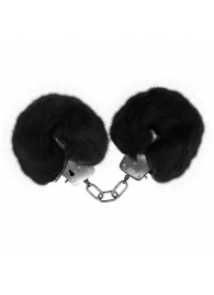 Черные меховые наручники Love с ключиками - Baile - купить с доставкой в Набережных Челнах
