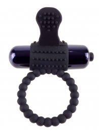 Черное эрекционное виброкольцо Vibrating Silicone Super Ring - Pipedream - в Набережных Челнах купить с доставкой
