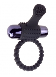 Черное эрекционное виброкольцо Vibrating Silicone Super Ring - Pipedream - в Набережных Челнах купить с доставкой