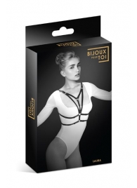 Черная упряжь на грудь Laura - Bijoux Pour Toi - купить с доставкой в Набережных Челнах