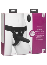Черный полый вибрострапон Body Extensions BE Aroused - 17,78 см. - Doc Johnson - купить с доставкой в Набережных Челнах