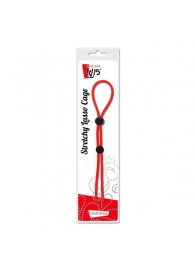 Красное лассо на пенис с двумя бусинами STRETCHY LASSO CAGE - Dream Toys - в Набережных Челнах купить с доставкой