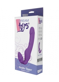 Фиолетовый безремневой вибрострапон DOUBLE DIPPER - Dream Toys - купить с доставкой в Набережных Челнах