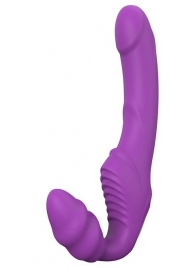Фиолетовый безремневой вибрострапон DOUBLE DIPPER - Dream Toys - купить с доставкой в Набережных Челнах