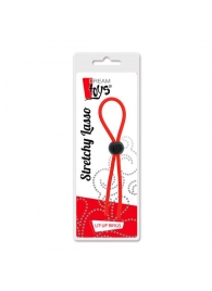 Красное эрекционное лассо с одной бусиной-утяжкой STRETCHY THIN LASSO - Dream Toys - в Набережных Челнах купить с доставкой