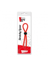 Красное эрекционное лассо с одной бусинкой-утяжкой STRETCHY THICK LASSO - Dream Toys - в Набережных Челнах купить с доставкой