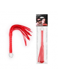 Красная плеть с рукоятью в оплетке - 28 см. - Notabu - купить с доставкой в Набережных Челнах