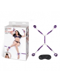 Фиолетовый набор фиксаций на кровати Classic Bedspreader - Lux Fetish - купить с доставкой в Набережных Челнах