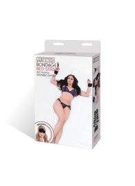 Чёрные манжеты для фиксации на кровати Bondage Bed Strap - Lux Fetish - купить с доставкой в Набережных Челнах