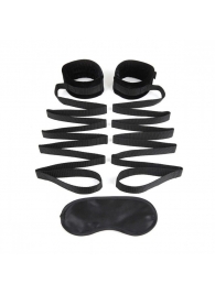 Чёрные манжеты для фиксации на кровати Bondage Bed Strap - Lux Fetish - купить с доставкой в Набережных Челнах