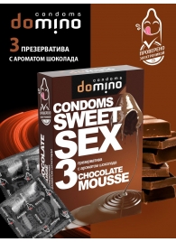 Презервативы для орального секса DOMINO Sweet Sex с ароматом шоколадного мусса - 3 шт. - Domino - купить с доставкой в Набережных Челнах