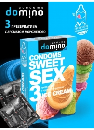 Презервативы для орального секса DOMINO Sweet Sex с ароматом мороженого - 3 шт. - Domino - купить с доставкой в Набережных Челнах