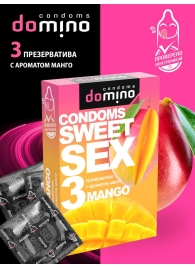 Презервативы для орального секса DOMINO Sweet Sex с ароматом манго - 3 шт. - Domino - купить с доставкой в Набережных Челнах