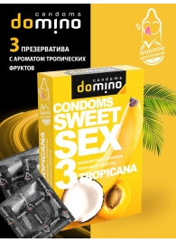 Презервативы для орального секса DOMINO Sweet Sex с ароматом тропических фруктов - 3 шт. - Domino - купить с доставкой в Набережных Челнах