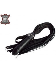 Черная плеть  Ковбой  с ручкой-фаллосом - 55 см. - Sitabella - купить с доставкой в Набережных Челнах