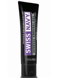 Возбуждающий гель-лубрикант на водной основе Sensual Arousal Lubricant - 10 мл. - Swiss navy - купить с доставкой в Набережных Челнах